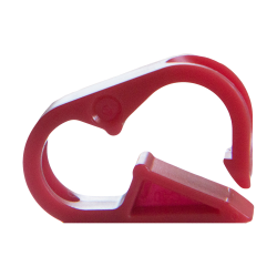 Red Polypropylene Tubing Clamp for Tubing up to 0.25" OD